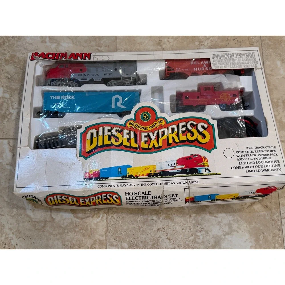 Bachmann HO Scale Diesel Express Electric Train Set Complete‎ Ready to Run Vintg